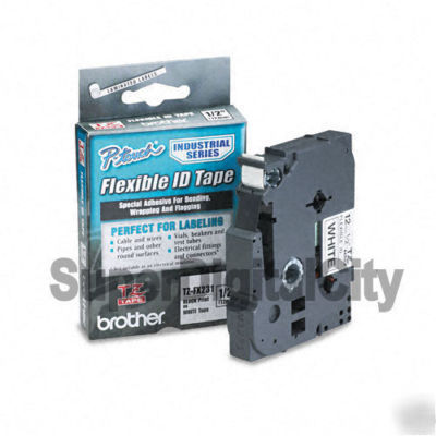 Brother p-touch tz laminated tape black-on-white