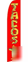 Tacos 15FT bow feather swooper banner flag