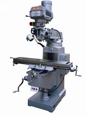 Vari speed vertical knee mill milling machine 3HP 10X50