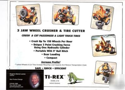 Wheel crusher / tire cutter