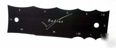 Proline radius check gauge and straight edge