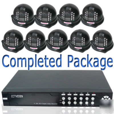 9 dome cameras security network surveillance dvr system