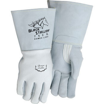 Black stallion 750-xl elkskin acetylene welding gloves