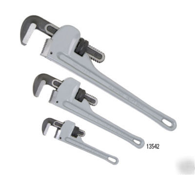 Jh williams 3 piece aluminum pipe wrench set -- #13542