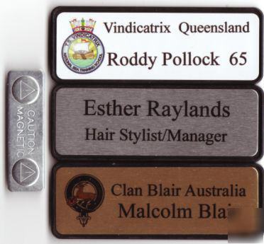 Name badges (magnetic back)
