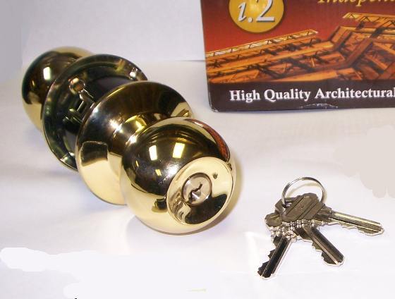 New case of 24 gold finish commercial entry door knobs 