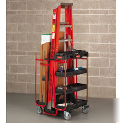 New wise locking maintenance rubbermaid ladder cart