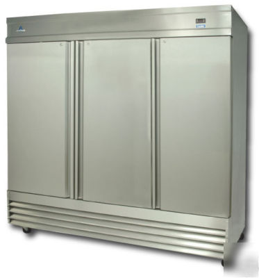 Ascend 3 door reach in commercial refrigerator