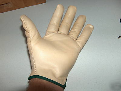 New mens leather work gloves (1 dozen) ranch style...