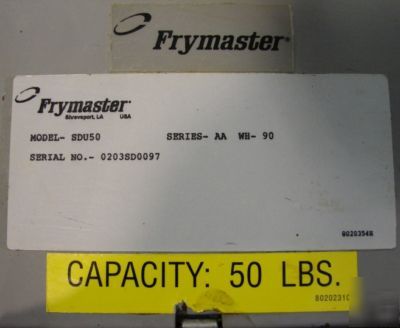 Frymaster SDU50 shortening disposal/manual grease pump