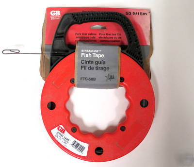 New 50FT fish tape cable puller steel fts-50B 
