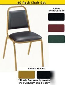 New nps 9100V (40 pack) economy upholstered stack chair