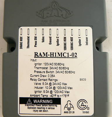 New ram electronics ram-H1MC1-02 furnace control module 