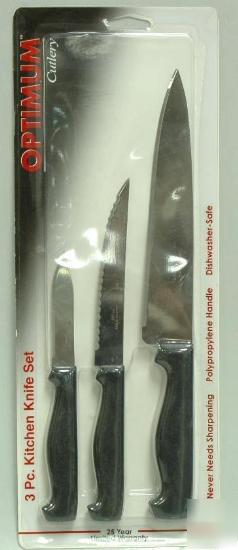 Tramontina optimum 3 piece kitchen knife set