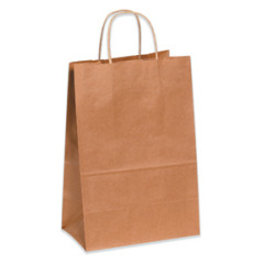 Shoplet select kraft paper shopping bags 10 x 5 x 13