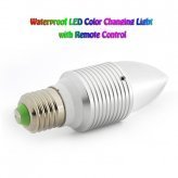 Waterproof led color light bulb with wireless remote
