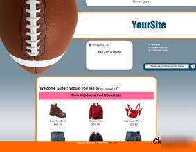 Zen cart football shop website with free domain.