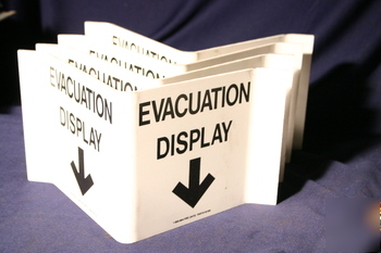 *4* fire safety displays M1BK evacuation display signs