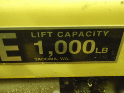 1000 lb lift table w/ air dolly
