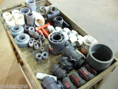 51PC lot pvc plumbing ball & check valves & fittings 