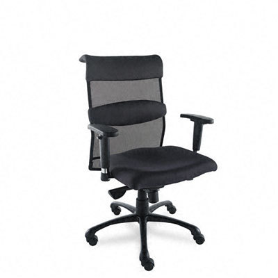 Eon series swivel/tilt chair w/t-arms black/gray mesh