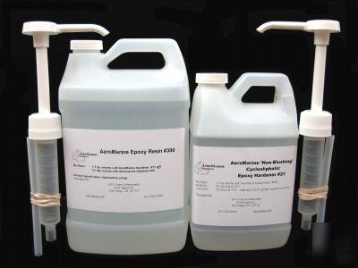 Epoxy resin kit with pumps laminating coating 1 1/2 gal