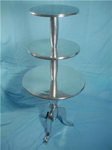 Marlow aluminum 3 (three) tier table display pedestal