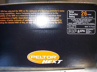 New peltor P3000 tri flange ear plugs, corded - box/100