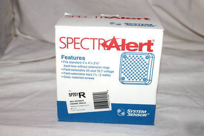 New spectralert system sensor red speaker SP201R in box