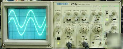 Tektronix 2225 50 mhz 2-channel scope, nist-certified