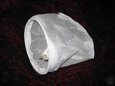 Lot of five (5) 600 micron polyester mesh filter bags 