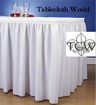 Table skirting two 11-ft -- wedding style -- 62 colors