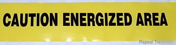Lg roll caution energized area vinyl tape party control