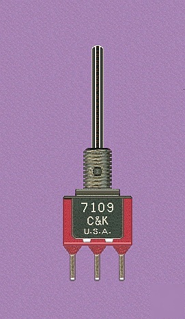 Lot (8) dpdt c&k on-off-(on) mini toggle switch 5A 120V