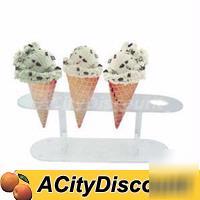 1DZ acrylic 4 ice cream cone holder stand smallwares