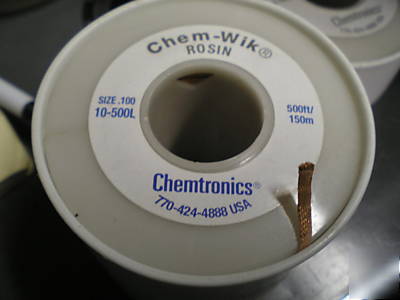 Chem-wik 10-500L #10 500 ft desolder braid size .100