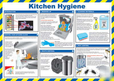 Kitchen hygiene workplace instruction poster 60 X42.6CM
