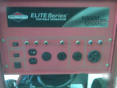 Portable gas 10,000 watt elite series generator briggs