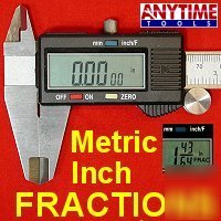 Fractional+decimal digital electronic caliper 1/64 auto