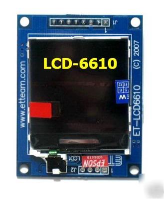 Glcd - graphics lcd 6610 color 132X132 pic avr arm