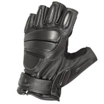Hard knuckle 3/4 finger gloves by hatch black sz lg