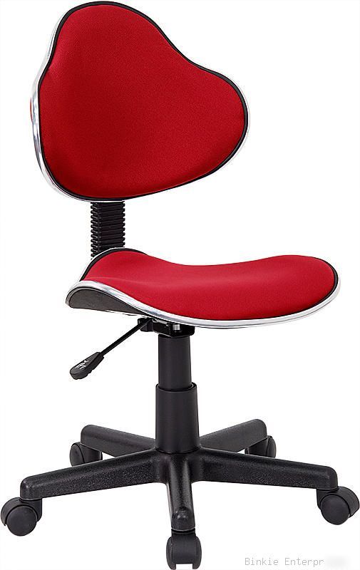 Red computer office desk task tilt and swivel chair