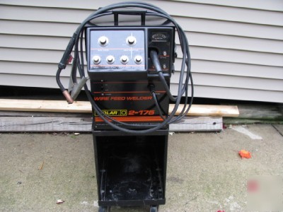 Solar 2-175 wire feed mig welder 130 amps with cart