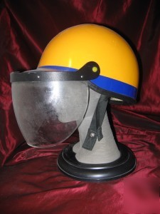 Hard hat california prison guard helmet w face shield