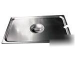 New 1 pc lid slotted for 1/4 stainless steel steam pan 