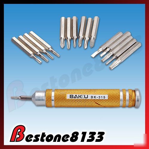 Portable 15 in 1 magnetic screwdriver tools pen golden