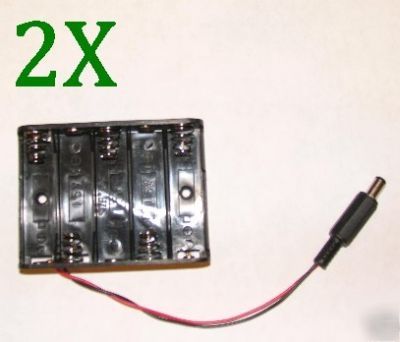 Aa 5 battery holder case 2.1 mm dc support debatterie 