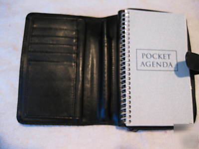 Buxton black leather 5X7 day planner/organizer/wallet