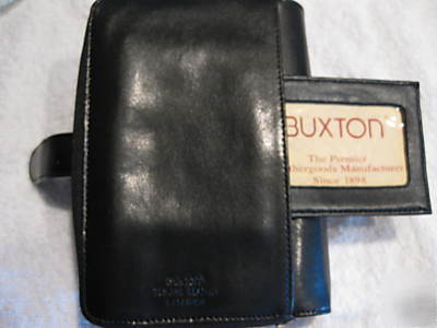 Buxton black leather 5X7 day planner/organizer/wallet
