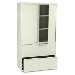 Hon 800 series 36 wide storage cabinet with 2DRAWER la